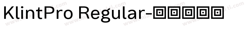 KlintPro Regular字体转换
